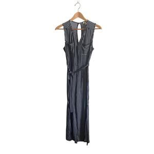 Monteau Navy Stripped Jumpsuit Medium